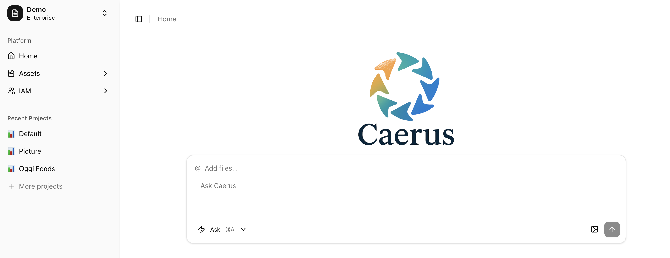 Caerus AI Analytics Dashboard - Transform your data into actionable insights